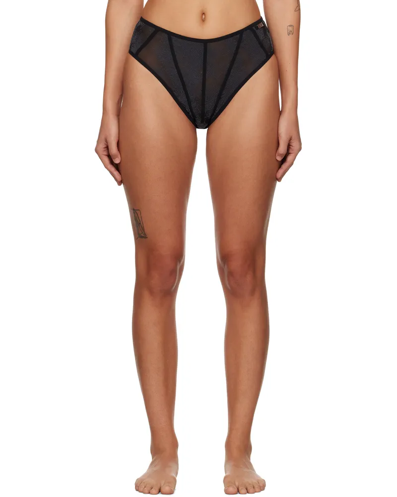 Diesel Black Savage X Fenty Edition C-Mesh-High-Waist Briefs 9dr