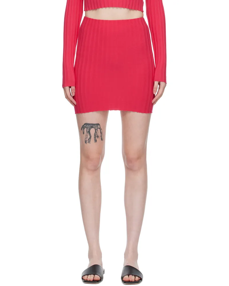 Cotton Citizen Pink Capri Miniskirt Fuchsia