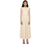 Off-White Sleeveless Midi Dress