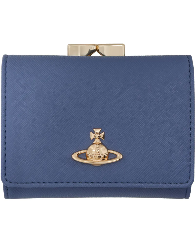 Vivienne Westwood Blue Small Frame Wallet Ss25-k401