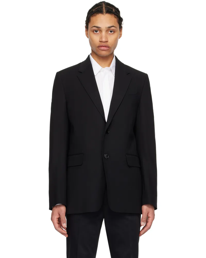 AMI Paris Black Two-Button Blazer Black