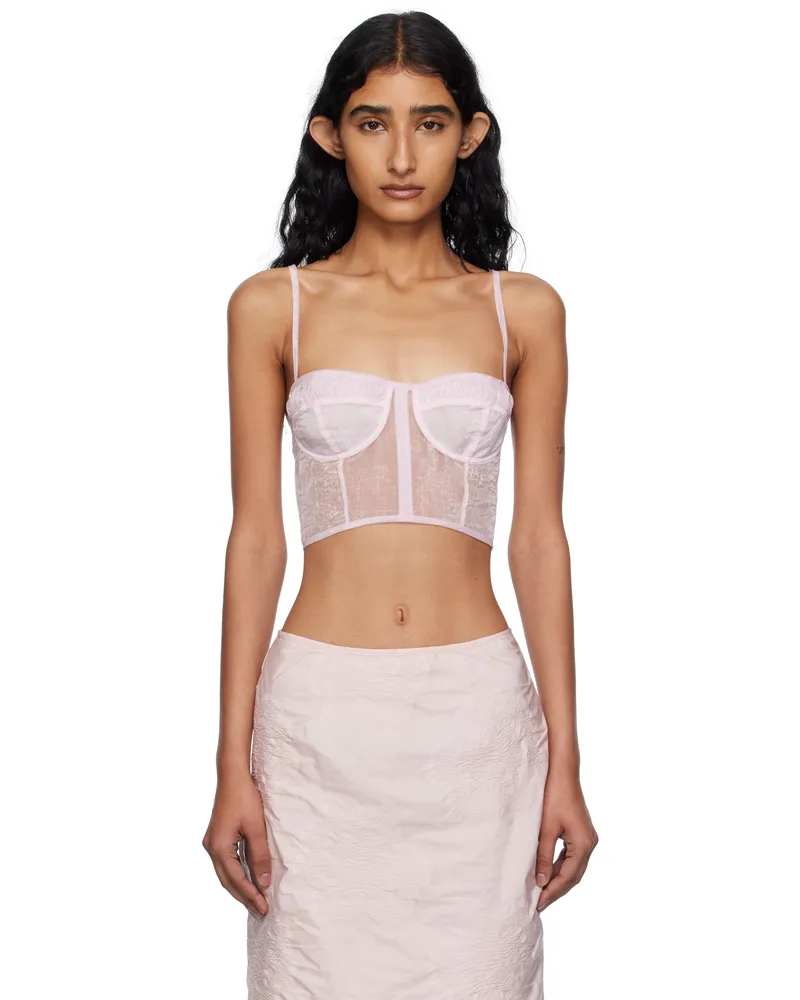 Cecilie Bahnsen Pink Anya Top Blush