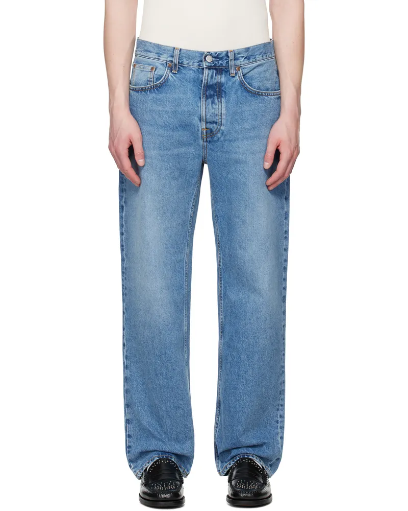 Nudie Jeans Blue Tuff Tony Jeans Worn