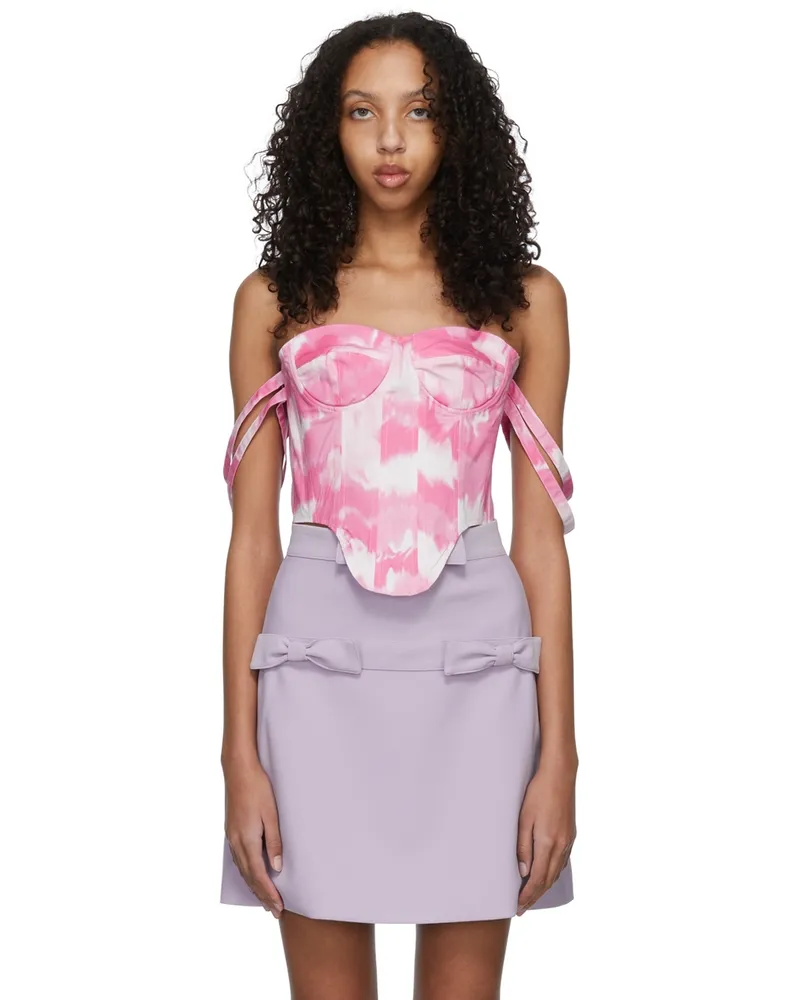 Rokh Pink Cotton Tank Top 68pinktyedye