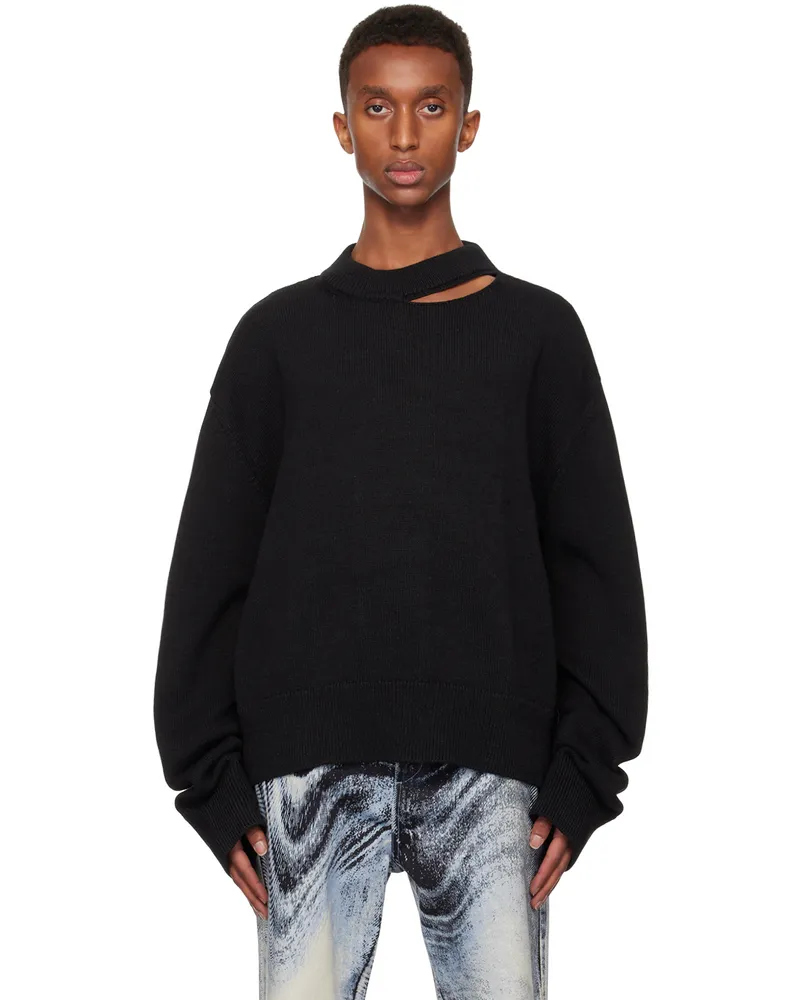 Camper Black Melange Knit Sweater Black