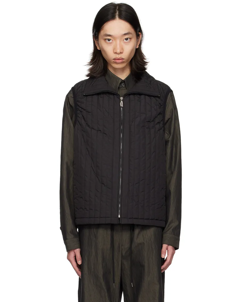 LE 17 SEPTEMBRE Black Quilted Vest Black
