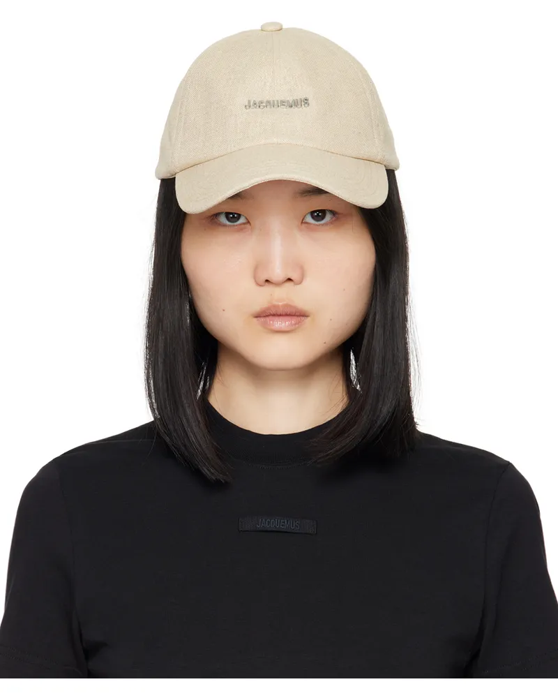 Jacquemus Beige La Casa 'La casquette Gadjo' Cap 140
