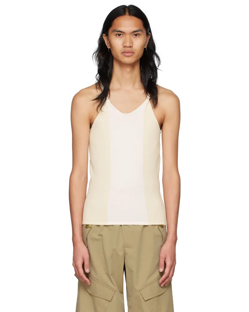 Dion Lee Off-White Cotton Tank Top Ivory