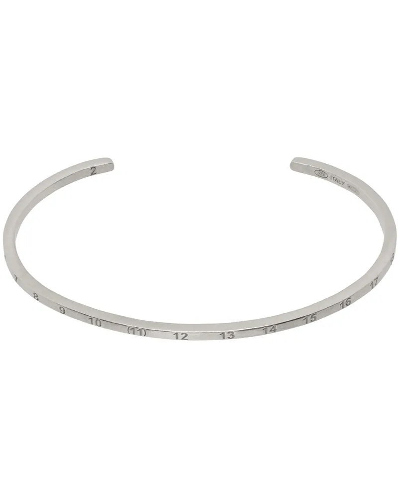Maison Margiela Silver Numerical Cuff Bracelet 951