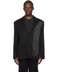 Maison Margiela Black Logo Patch Blazer Black