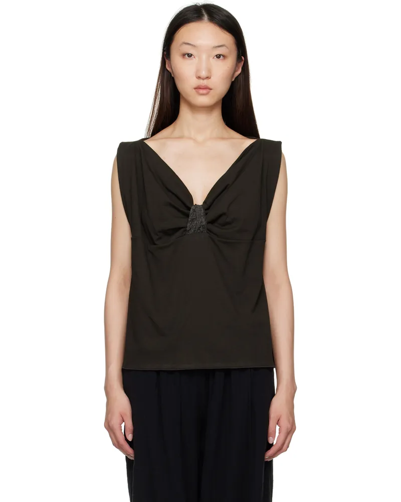 Baserange Brown Arin Tank Top Fovea