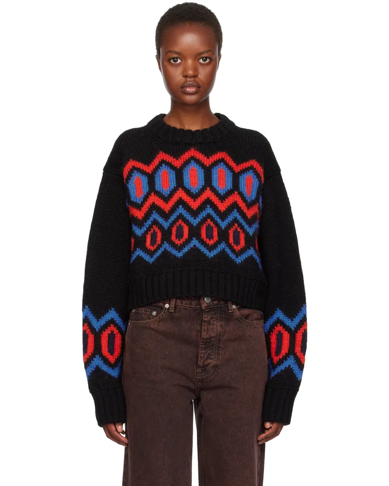 Ganni Black Chunky Sweater 099