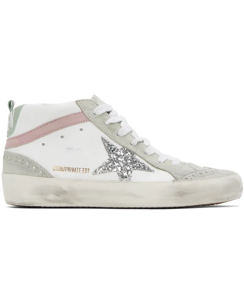 Golden Goose SSENSE Exclusive White & Gray Mid Star Sneakers White