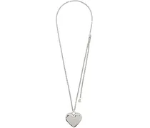 Silver #5000 Heart Micro Bag Necklace