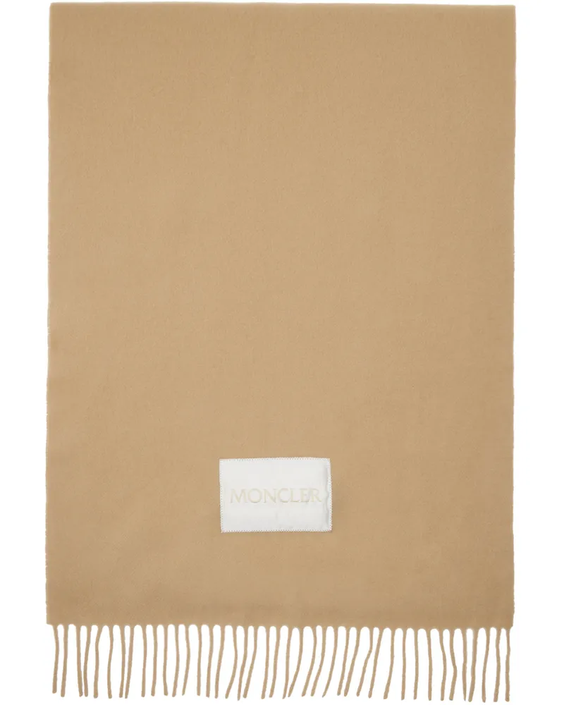 Moncler Beige Wool Felt Scarf 513