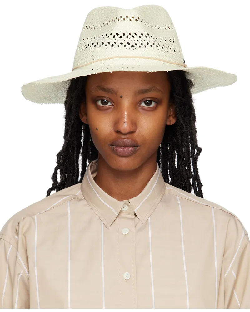 Rag & Bone Off-White Elle Perf Fedora Ivory