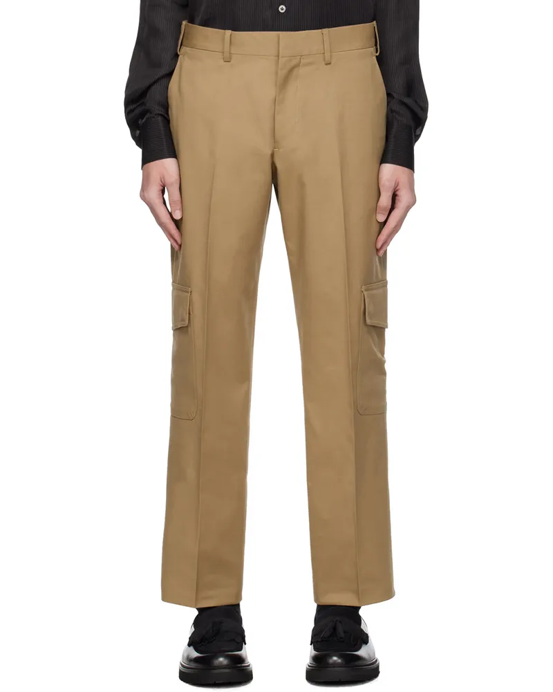 LARDINI Beige Cinch Strap Trousers 200