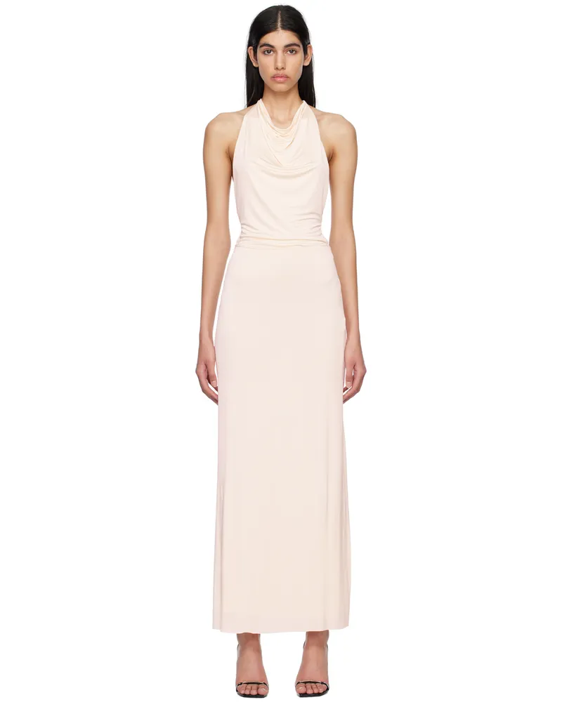 bec & bridge Off-White Ariel Halter Maxi Dress Cream