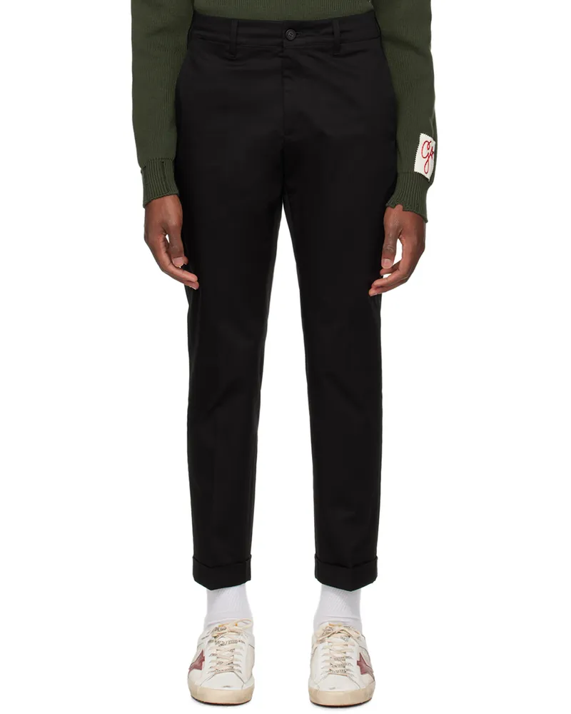 Golden Goose Black Straight Trousers 90100