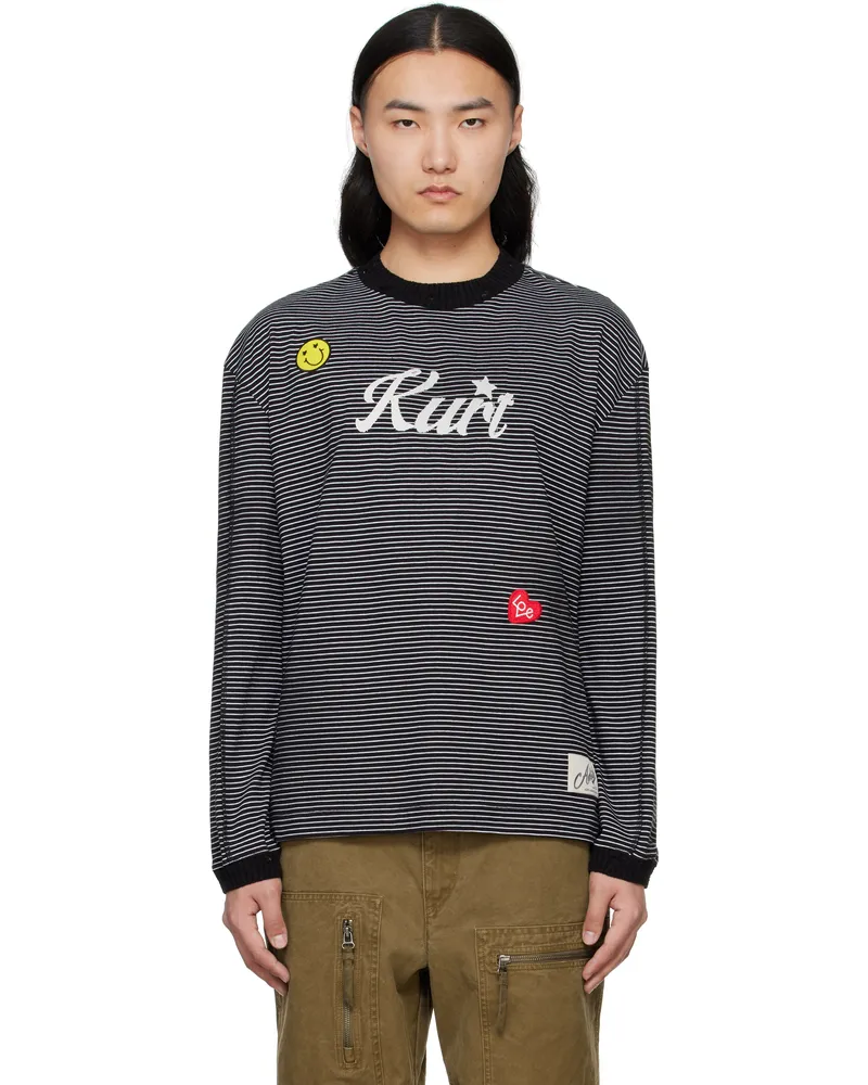 Andersson Bell Black & White 'Kurt' Stripe T-shirt Black