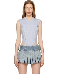 Dion Lee Blue Corset Tank Top Glacier