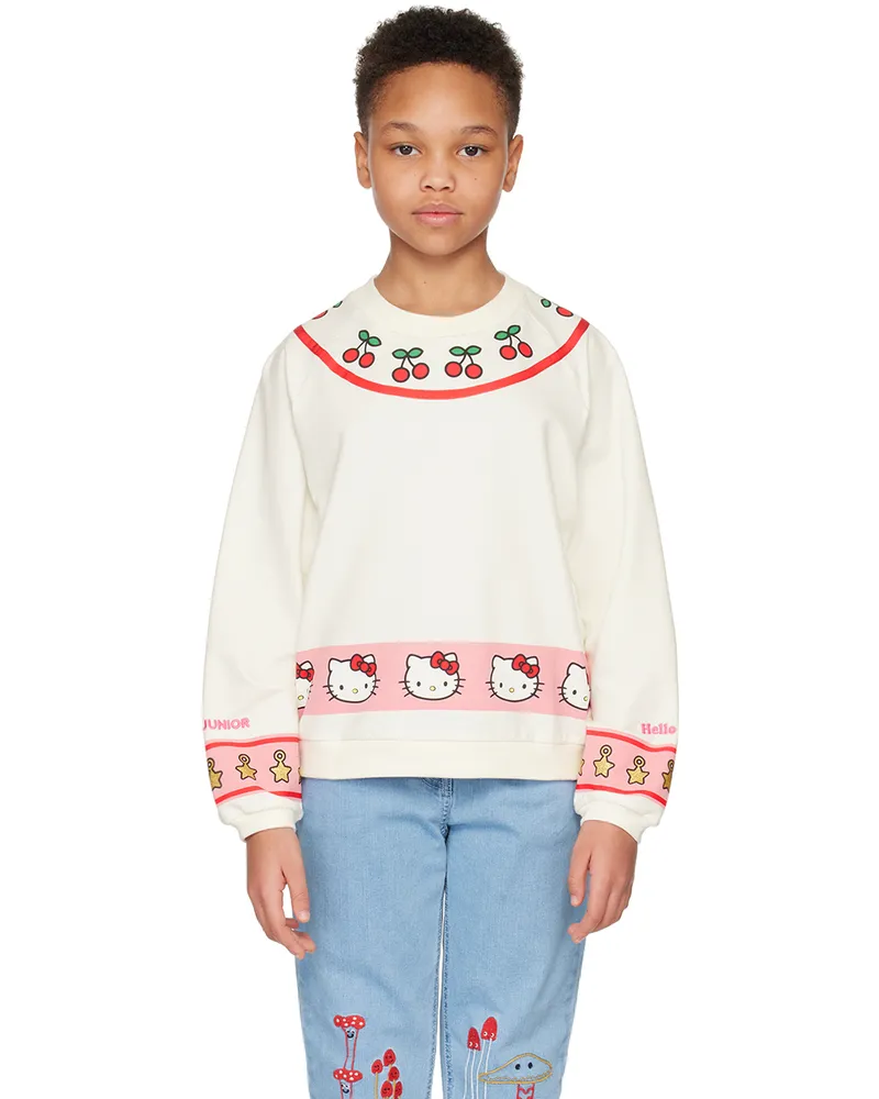 GCDS Kids Off-White Graphic Sweatshirt 30943