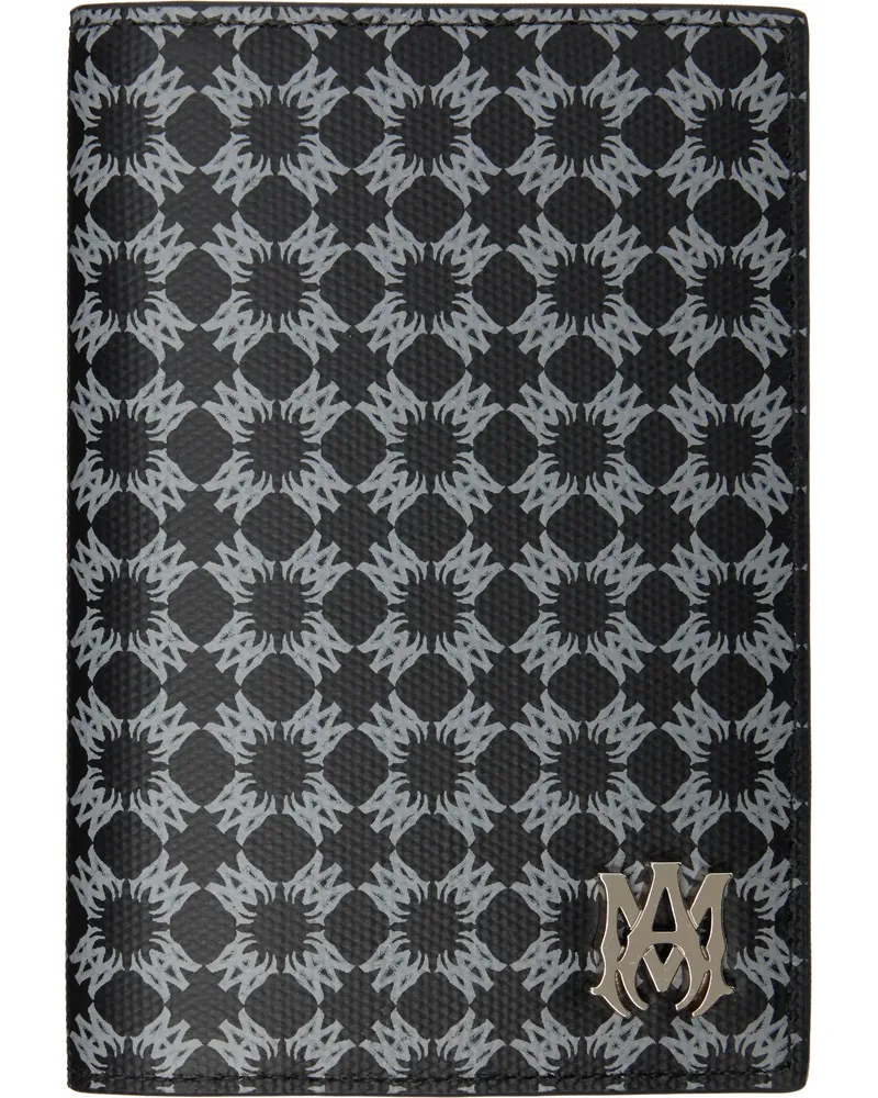 Amiri Black MA Quad Passport Holder Black