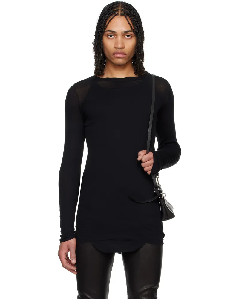 Rick Owens Black Hollywood Rib LS T-shirt 09