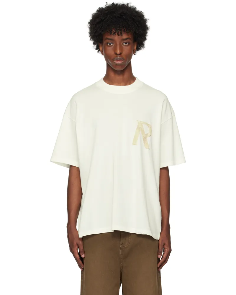 REPRESENT White Masking Tape Initial T-shirt Flat