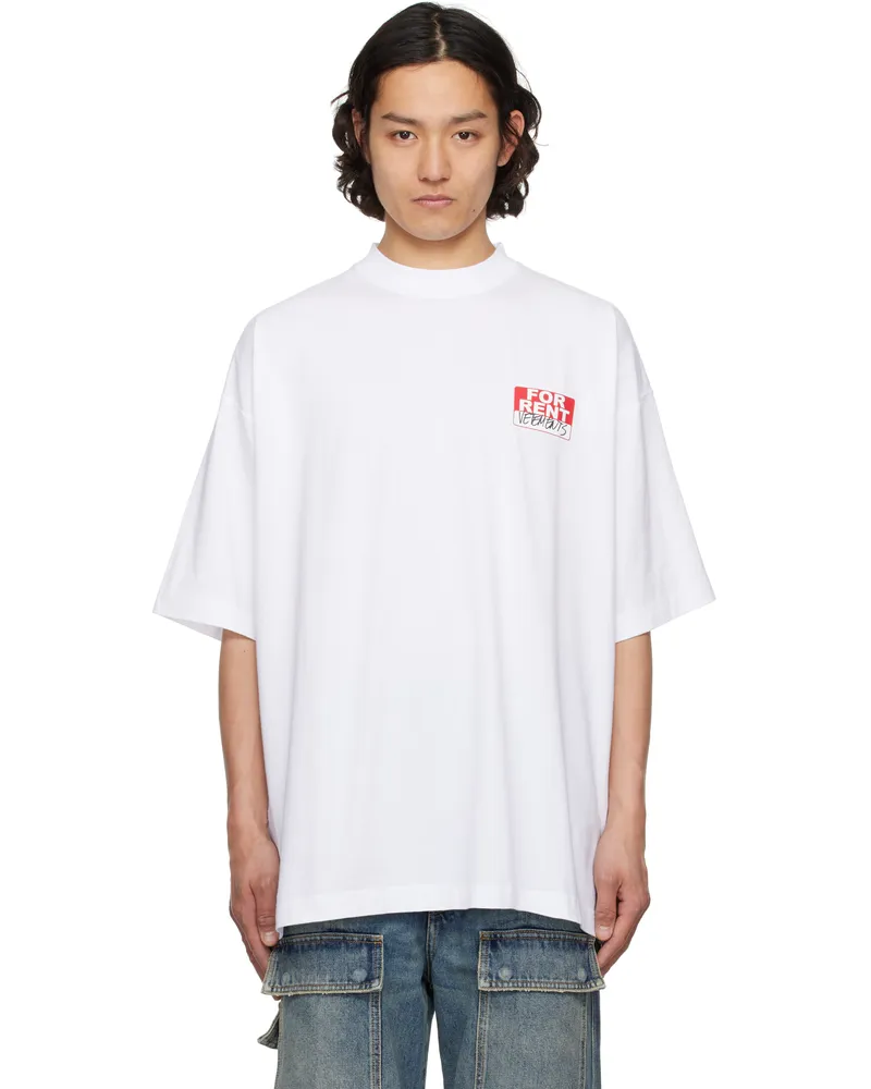 VETEMENTS White 'For Rent' Oversized T-shirt White