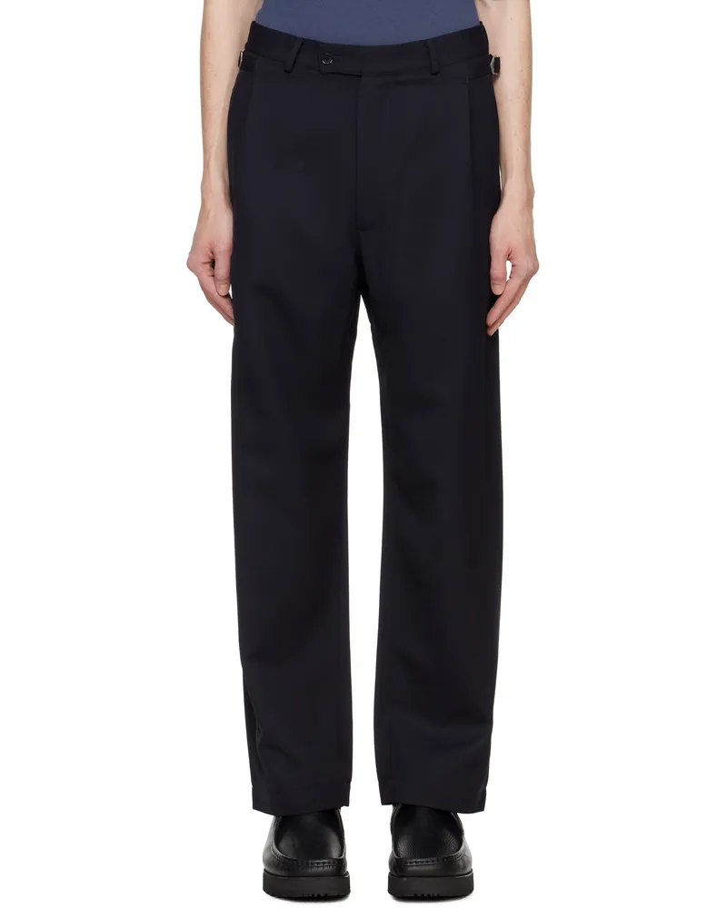 nanamica Navy Cavalry Twill Club Trousers N