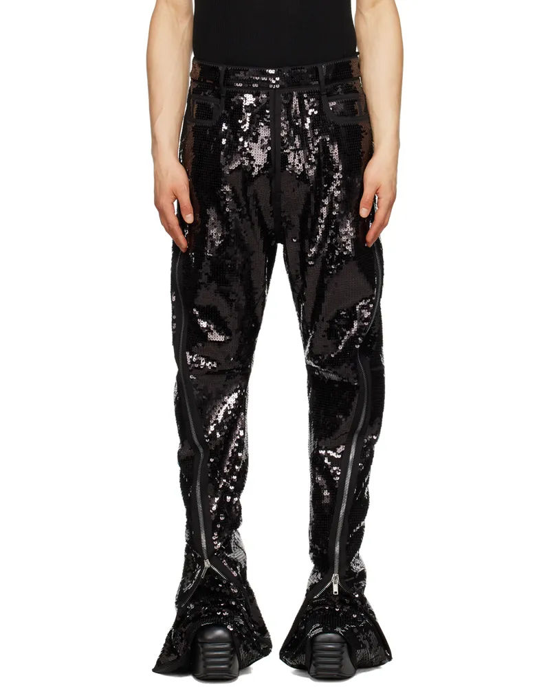 Rick Owens Black Bolan Banana Trousers 0909