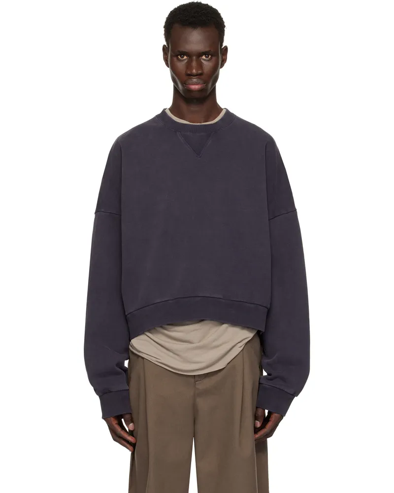 Entire Studios Navy Box Crew Sweatshirt Ink