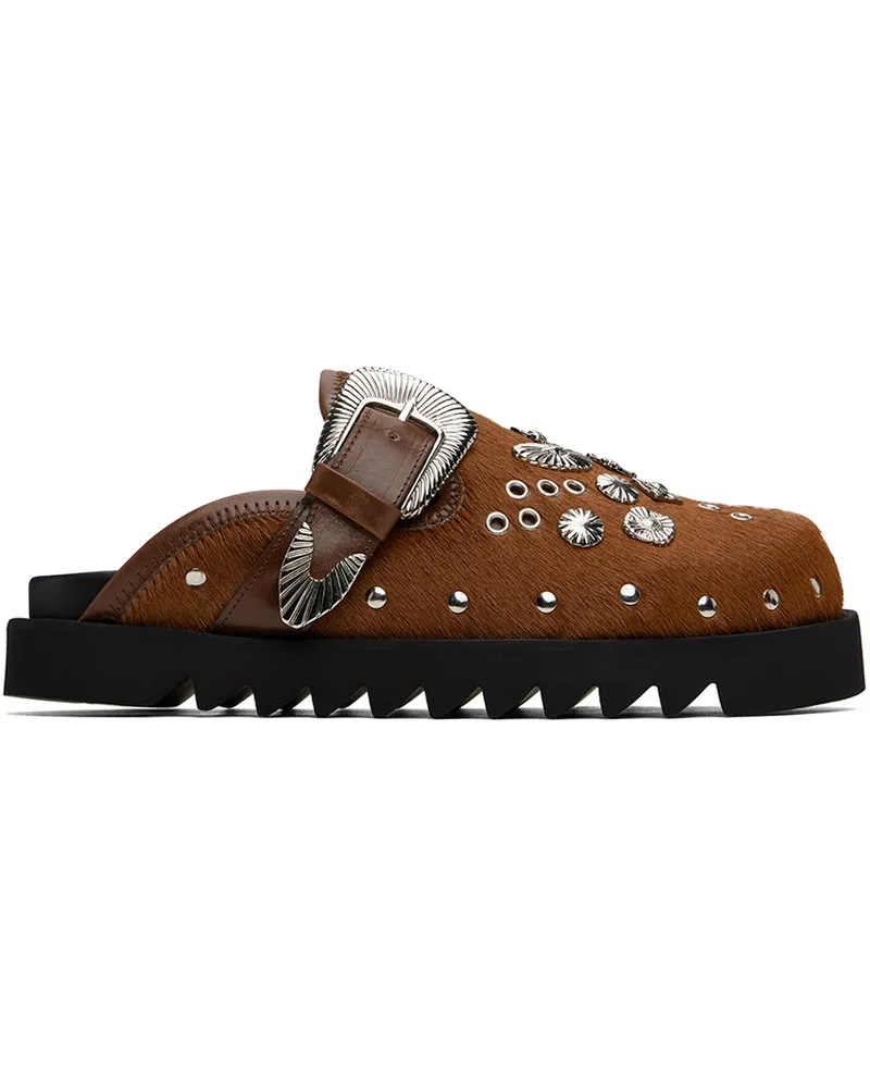 Toga SSENSE Exclusive Brown Slip-on Loafers Brown
