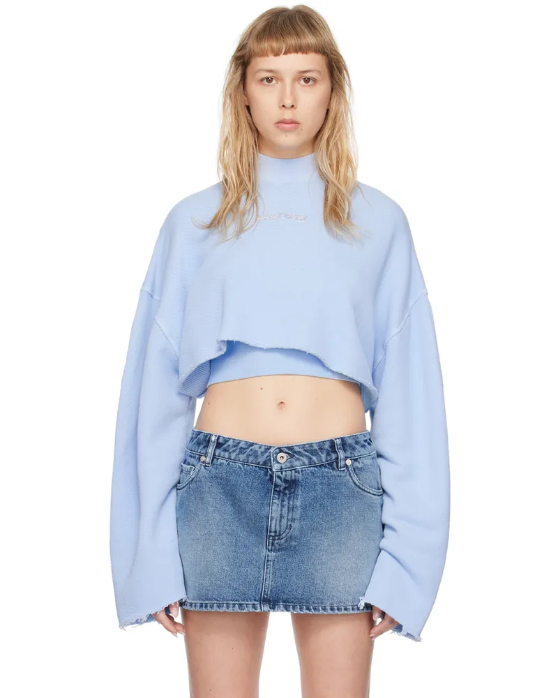 HALFBOY Blue Cropped Sweatshirt Baby