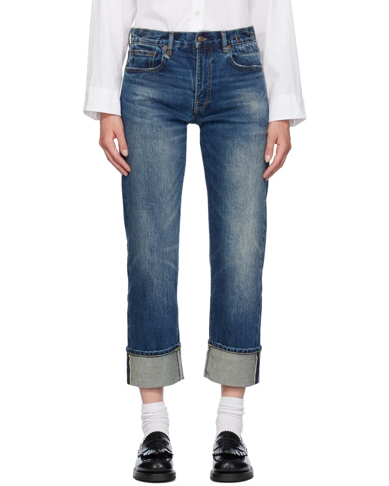 R13 Blue Cuffed Romeo Jeans Caslon