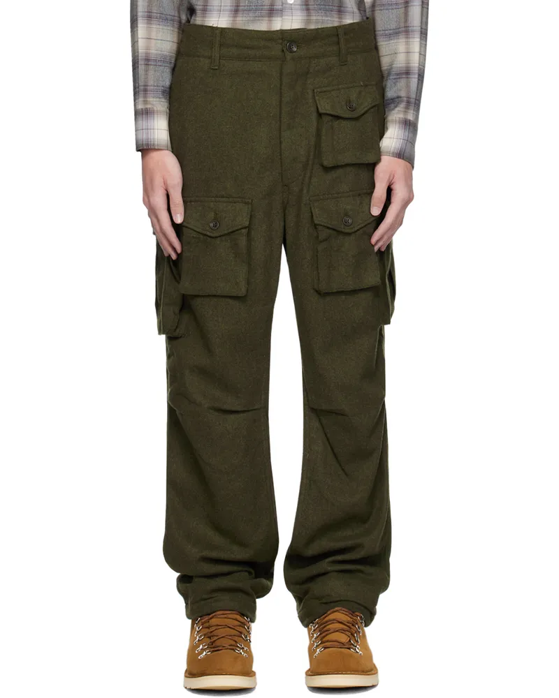 Engineered Garments Green FA Cargo Pants Ip008