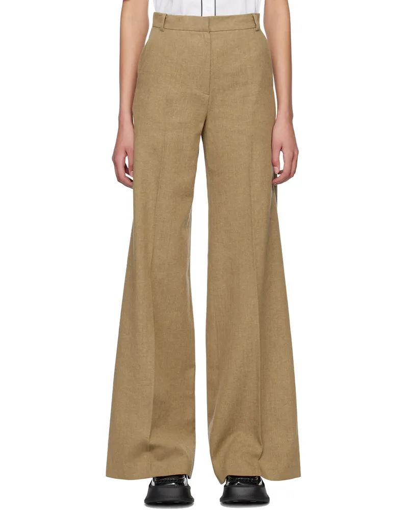 pushBUTTON Brown Wide-Legs Trousers Brown