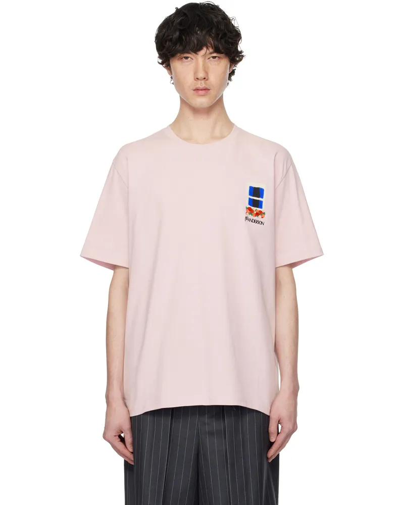 J.W.Anderson Pink Window Embroidered T-shirt 301