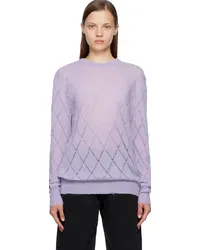 pushBUTTON Purple Laddered Sweater Vi