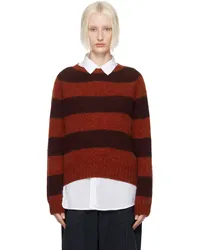 YMC Red & Purple Jets Stripe Sweater 60-burgundy