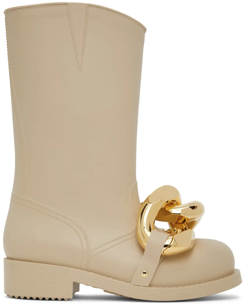 J.W.Anderson Beige High Chain Rubber Boots 101