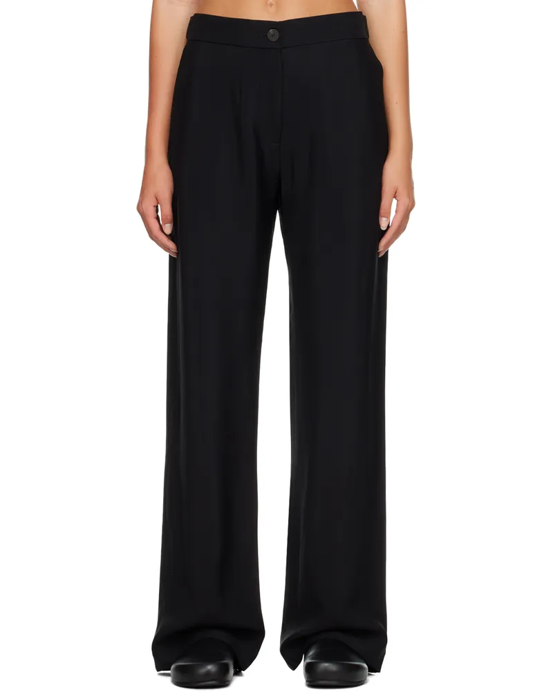 Studio Nicholson Black Reynosa Trousers Black