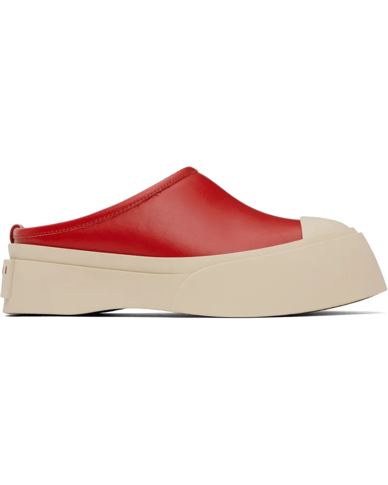 Marni Red Pablo Sabot Slip-on Loafers 00r63