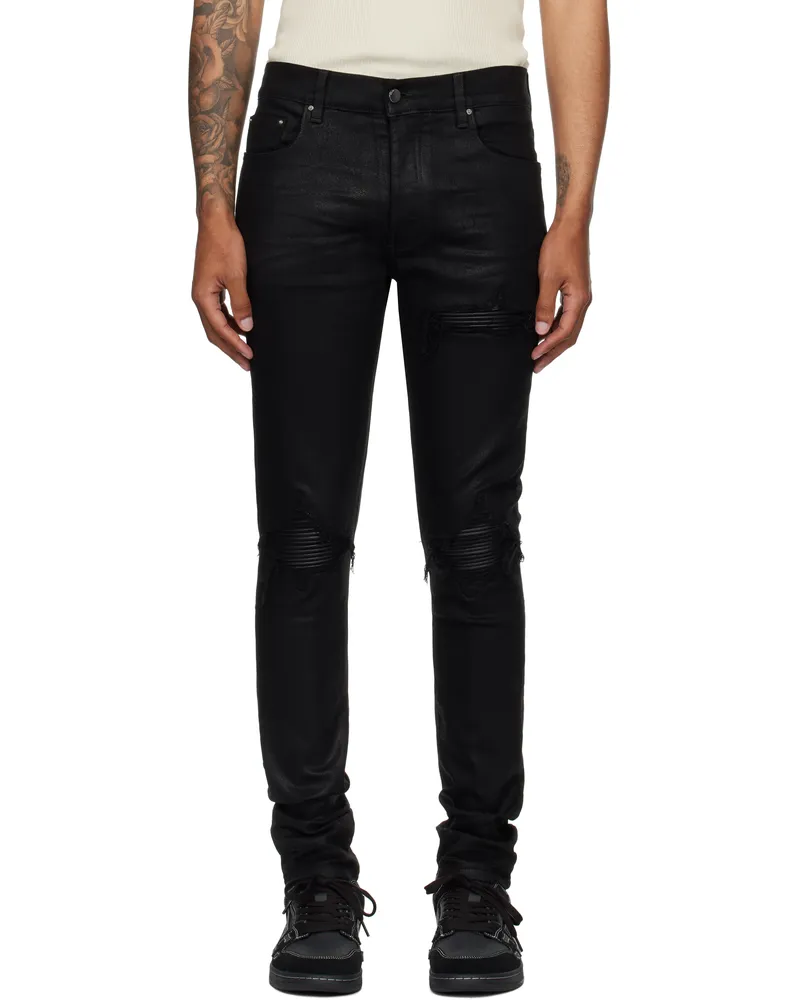Amiri Black Waxed MX1 Jeans Black