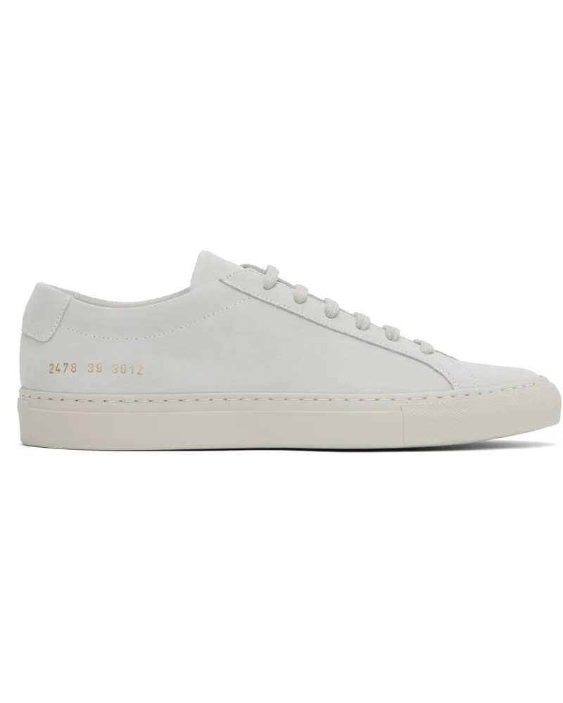 Common Projects Beige Achilles Tonal Suede Sneakers 3012