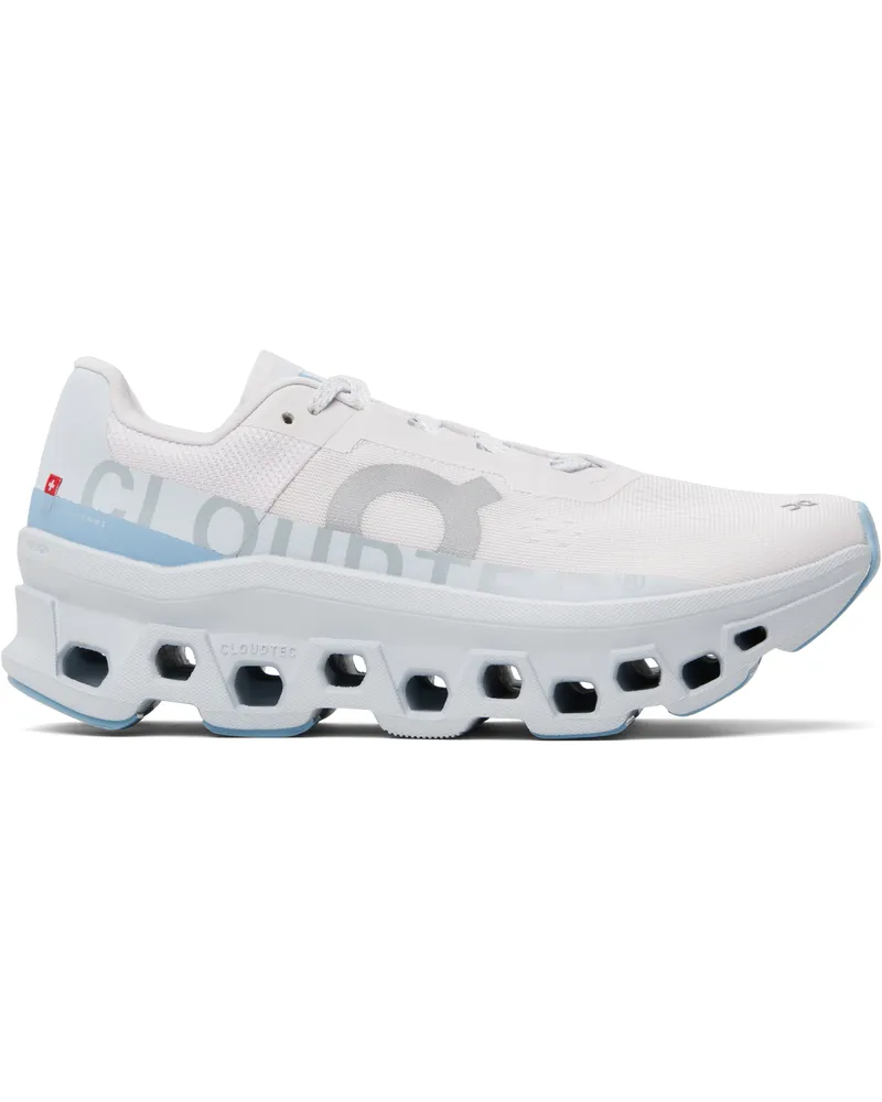ON Off-White & Blue Cloudmonster Sneakers Frost