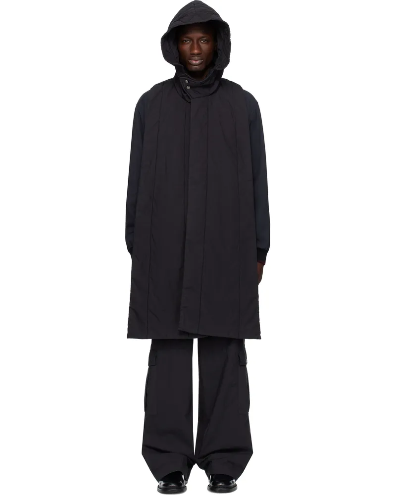 Dries van Noten Navy Hooded Cotton Vest 509
