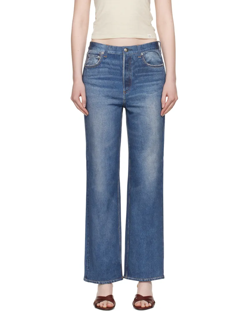 Rag & Bone Blue Miramar Shea Ankle-Length Sweatpants Cosmos
