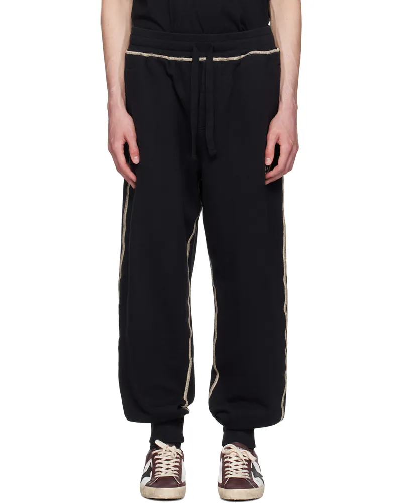 Dolce & Gabbana Black Heraldic DG Logo Sweatpants N0000